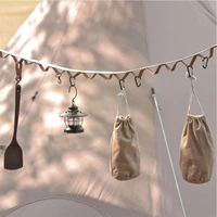 outdoor in camping tents leather hanging rope clothesline ropes line travel clothes multifunctional laundry curtain cord sk z1v3