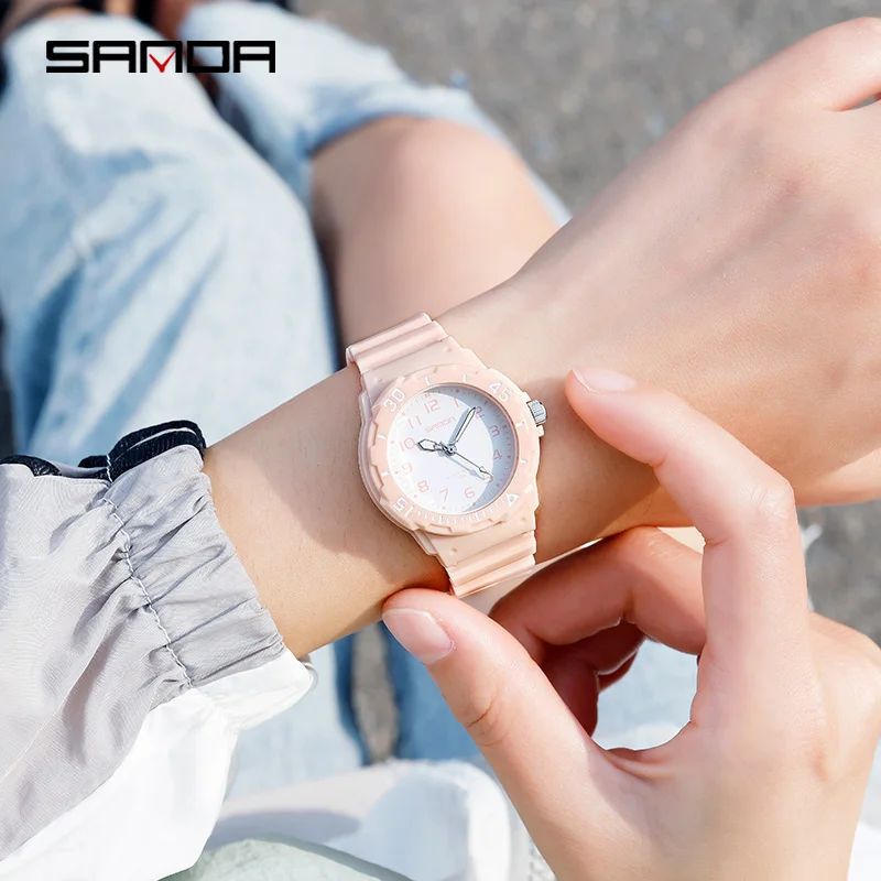 SANDA new watch fashion simple couple reloj mujer waterproof relogio feminino student gift girl quartz |