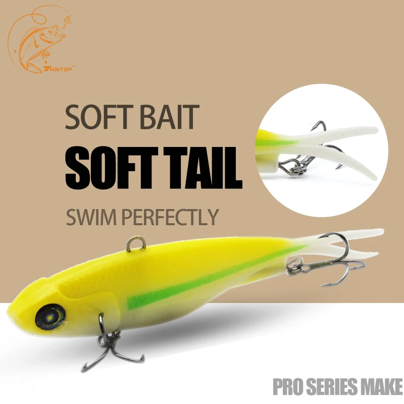 

Thritop New Type Soft Silicone Bait 95MM 20G 5 Colors For Optional Professional Fishing Lure Pike Carp Fishing Tackle