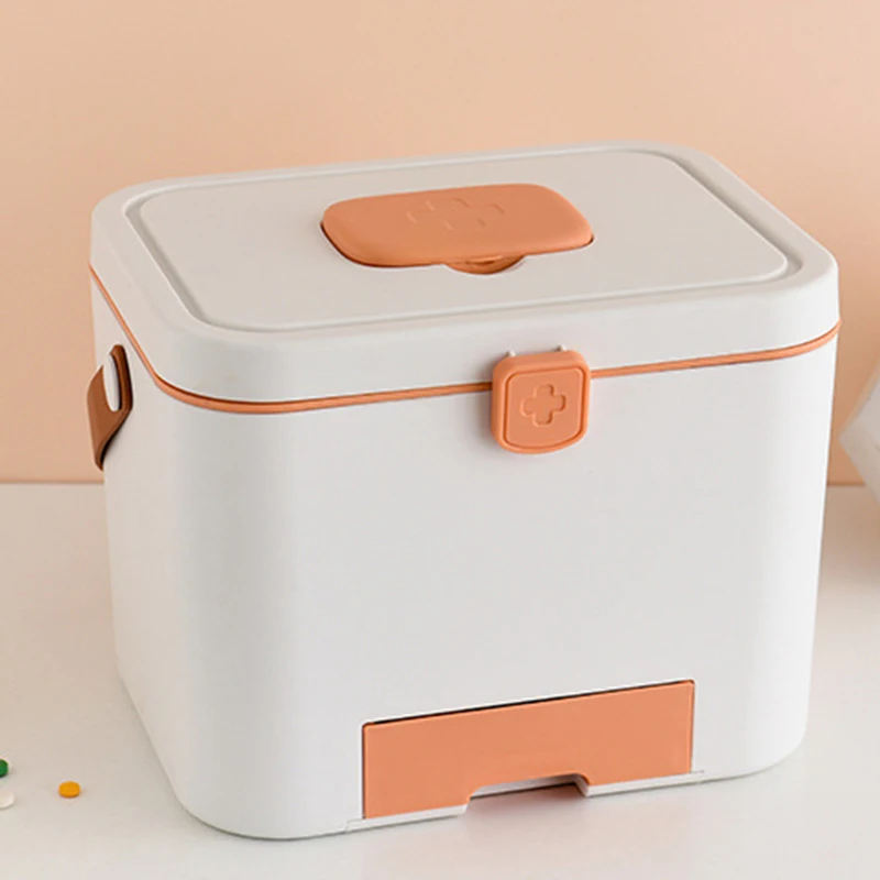 

First Aid Kit Storage Box, Household Medicine Box Medicine Cabinet Organiser Portable Storage Box with Lids