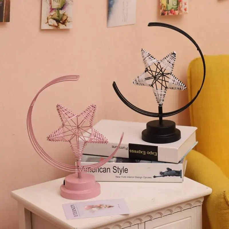 

Handmade Star Moon LED Modeling Light Night Light Bedside Lamp Birthday Gift Valentine's Day Household Bedroom Decoration Light