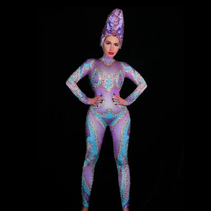 

Женские комбинезоны на Хэллоуин, вечерние костюмы для костюмированной вечеринки со стразами, обтягивающие боди, Jazz Singer, комбинезоны, одежда...