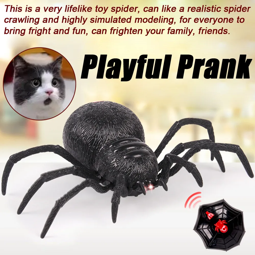 

Remote Control Spider Scary Wolf Spider Robot Realistic Novelty Prank Toys Gifts Magic Tricks Novelty Surprise Prank Joke