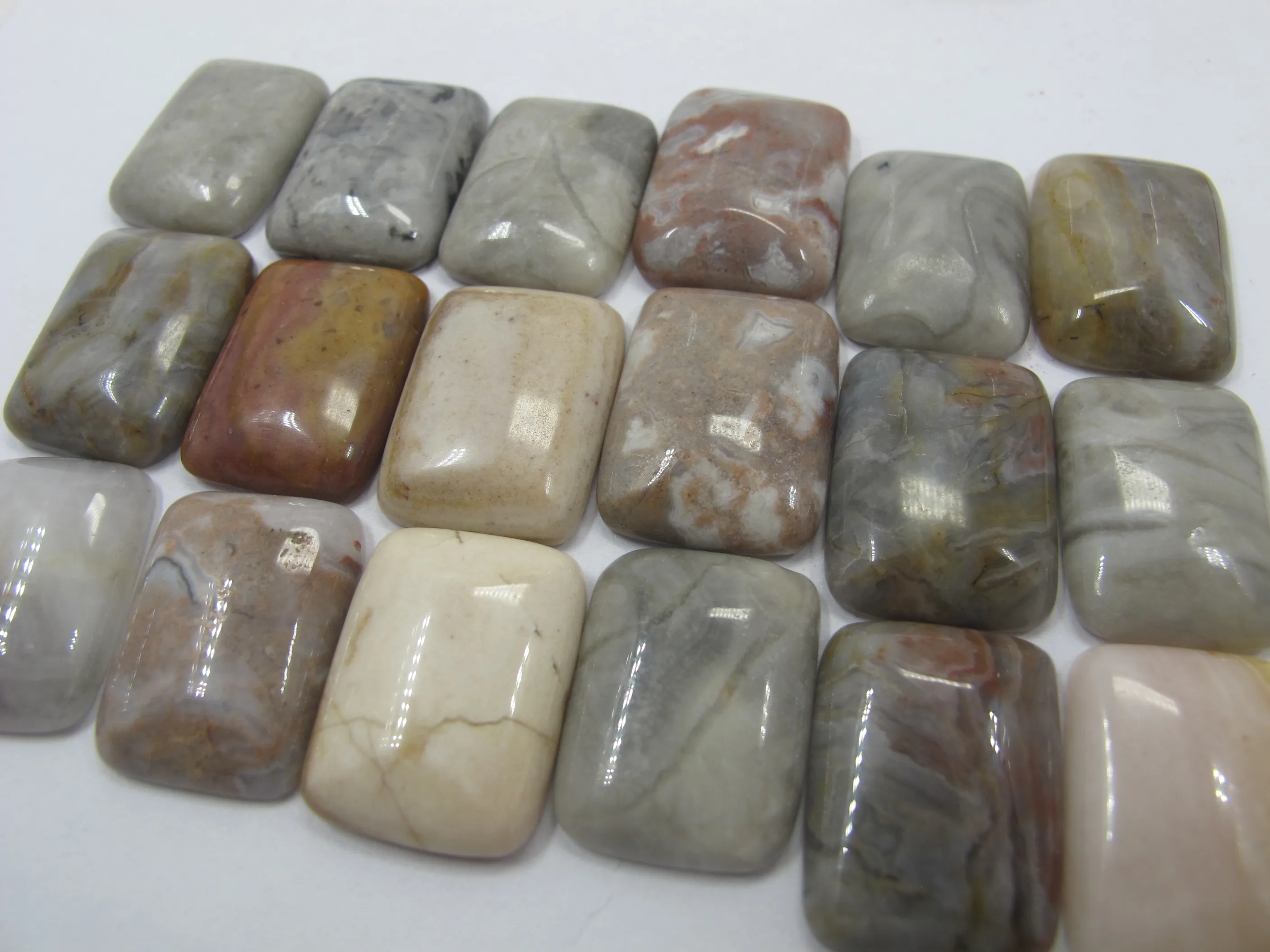 Natural Red Crazy Agate Bead Cabochon 15x20mm Rectangle Gem Stone Cabochon,Jewelry Ring Face Pendnat,10pcs/lot