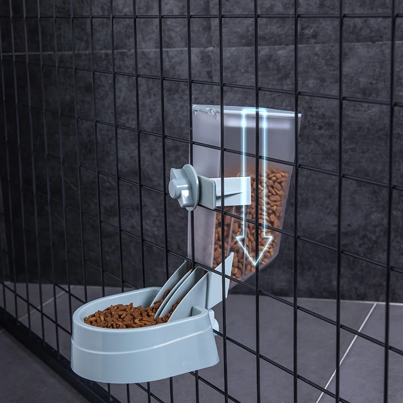

Pet Water Bottle Cage Hanging Bowl Food Water Container Pet Dog Cat Bowl Feeder Dispenser For Puppy Cats Dogs Pet Products 2021