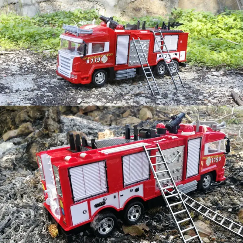 

RC Water Spray Fire Truck Music Light Remote Control Car Kids Toy Boy Gift