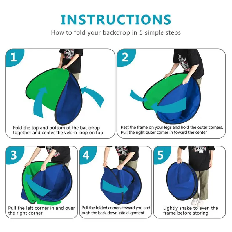 

HOT Photography Reflector Portable Backdrop Chromakey Green Screen Background for YouTube Video Studio 150X200cm 2 in 1