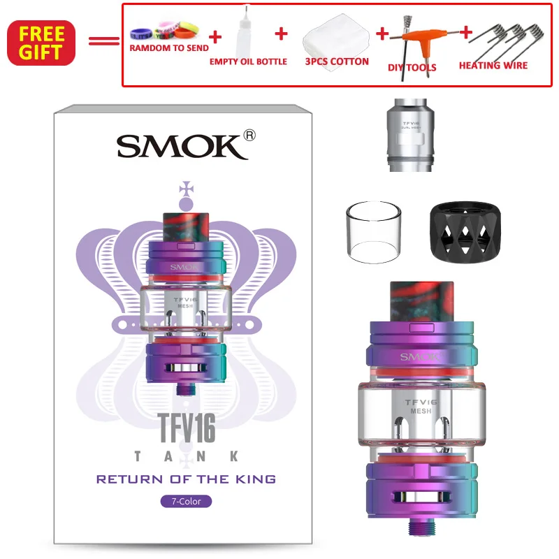 7color TFV16tank SMOK X-priv комплект с 8 мл TFV12 Prince Tank Vaporizer 225 Вт X priv Mod электронная сигарета SMOK VAPE Kit VS G-priv 2 - Цвет: 7color TFV16tank