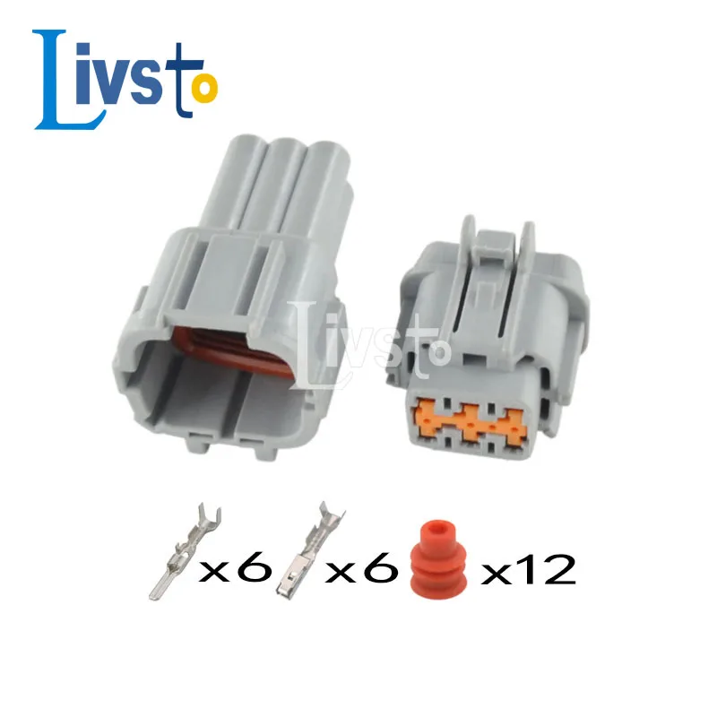 

5 Set 6 Pin Sumitomo Waterproof Auto Connector Car Headlight Male Female Plug 6188-0560 6189-1175 For Nissan Teana 6185-5177