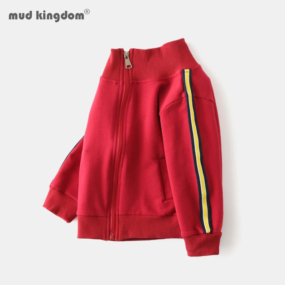 

Mudkingdom Boys Coats Fashion Sports Casual Baseball Jacket Kids Zipper Long Sleeve Outwear for Boy Clothes Spring Autumn