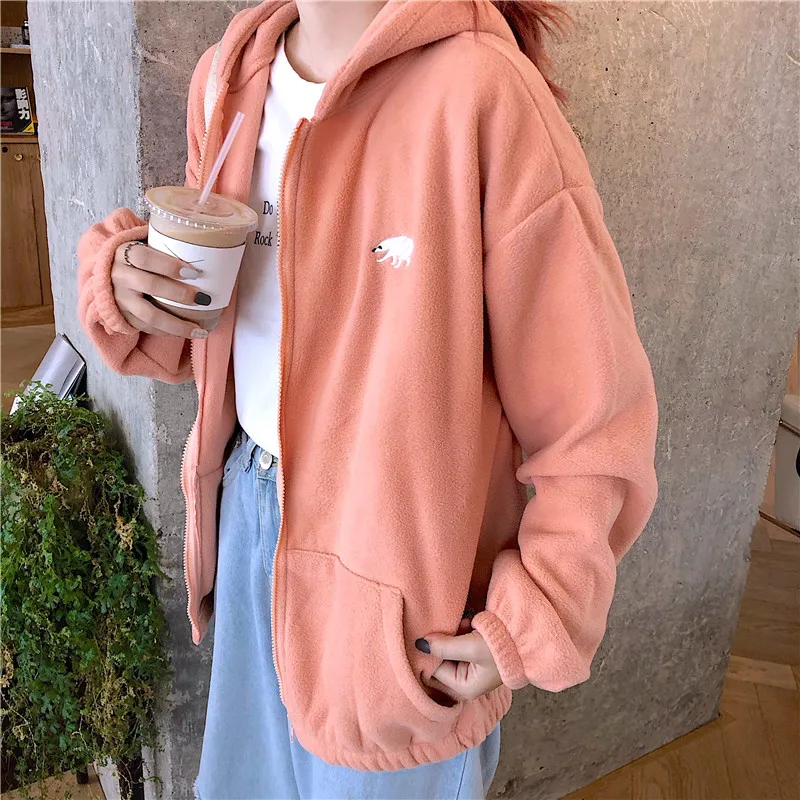 

HH277 Zipper Hoodie hooded woman