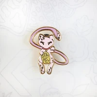 cute lucky mew hard enamel pin kawaii cat pastel brooch badge cartoon pins jewelry gift
