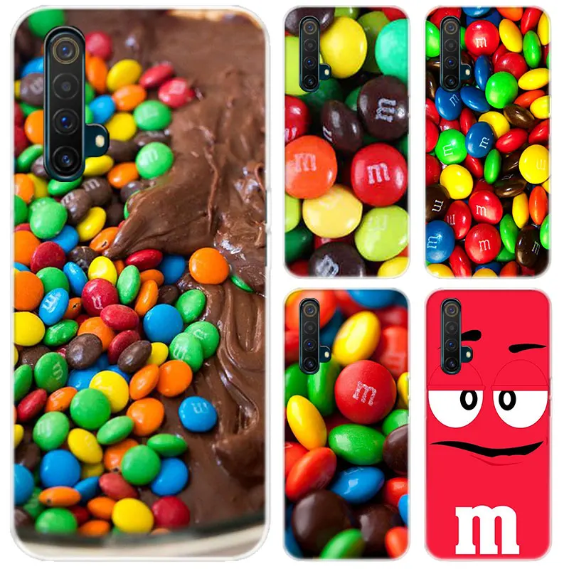 

M&M's Chocolate Case For Realme 5 6 7 X7 X50 Q2 Pro XT C3 7I C17 C11 C12 C15 Phone Silicone Soft Cover