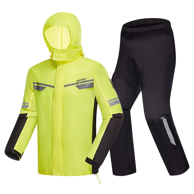 

Waterproof Raincoat Jacket Pants Outdoors Hiking Motorcycle Mens Sports Suit Mountaineering Fishing Veste Pluie Rain Gear BE50rc