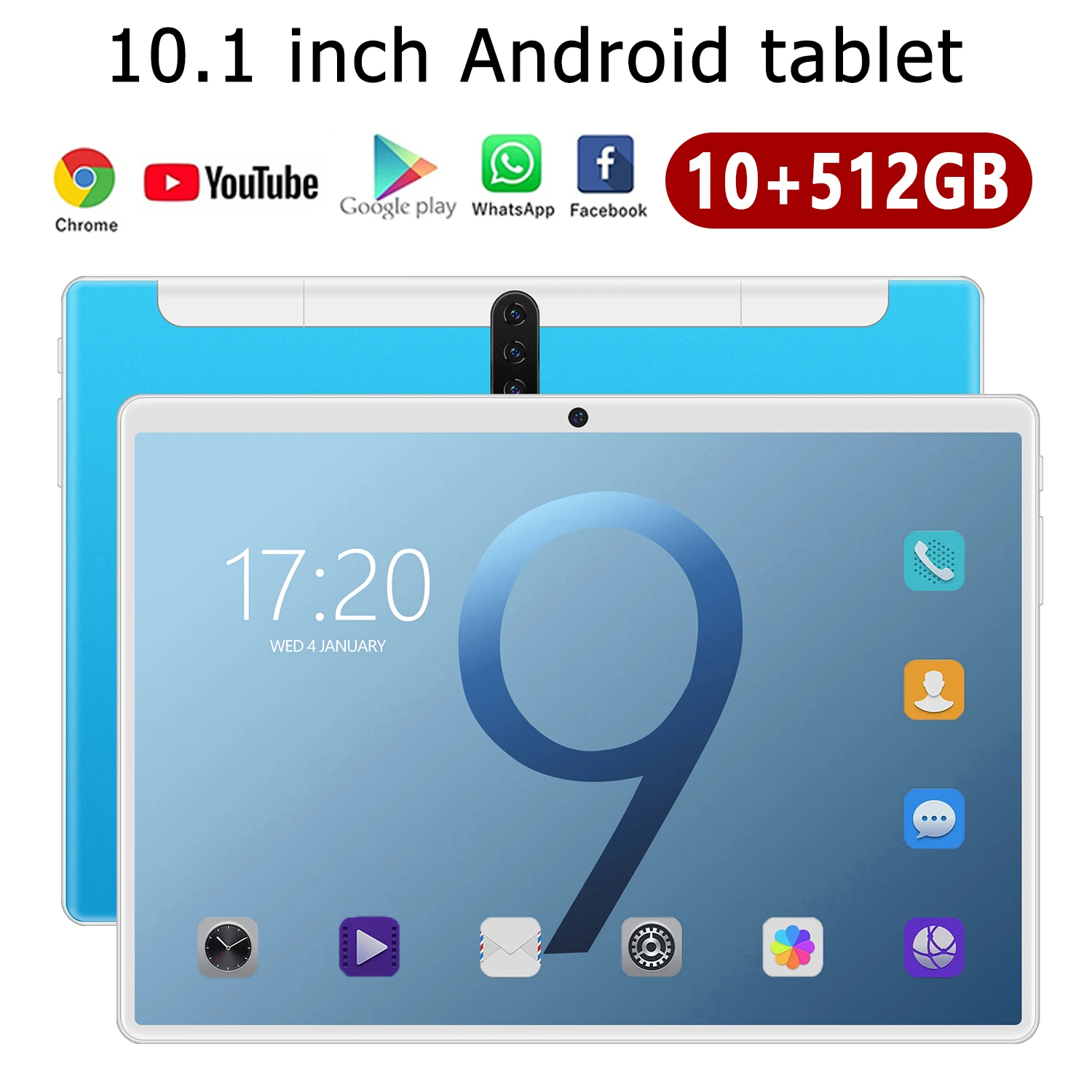 Планшетный ПК 18T Android 9 0 8800 мАч 4G телефонные звонки 10 1 дюйма Xm планшетный MT6797 ГБ + 512