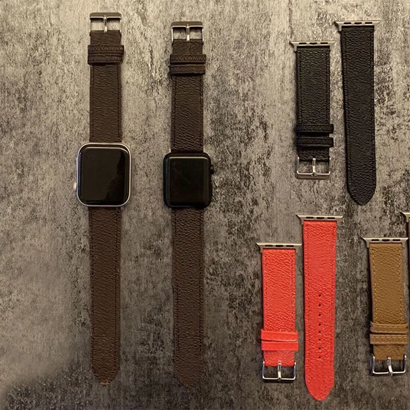 

ltaly plaid strap for apple watch SE band 40mm 44mm 38mm 42mm Fashion watchband Leather belt bracelet for apple watch 6 SE 5 4 3