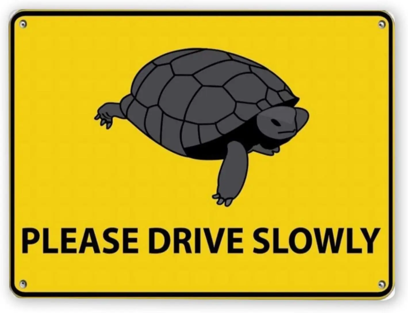 

Ovonetune Please Drive Slowly Traffic Vintage Metal Tin Signs, Retro Art Tin Sign Decorations Plaque fo Bars Club Cafe Home