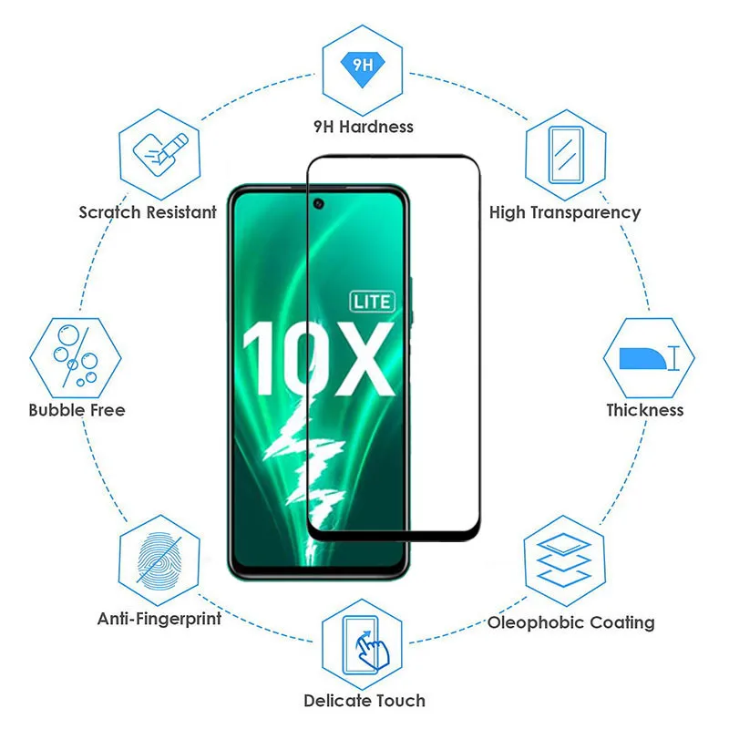 1~10 шт стекло для honor 10 x lite huawei 9x защитное очки хонор 9х хуавей х лайт на 9 10х камеры