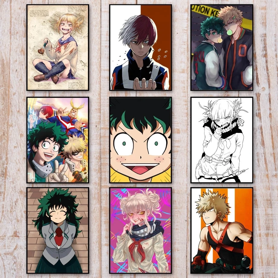 

My Hero Academia Wall Artwork Canvas Paintings Animation Character Pictures Printed Home Decor Poster For Living Room Modular