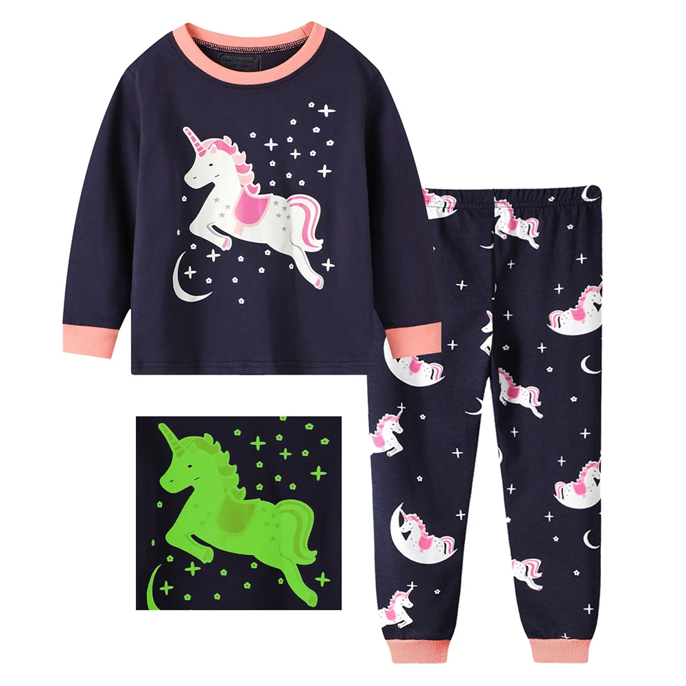 Осенне зимние детские пижамы новый детский костюм для сна с длинными рукавами