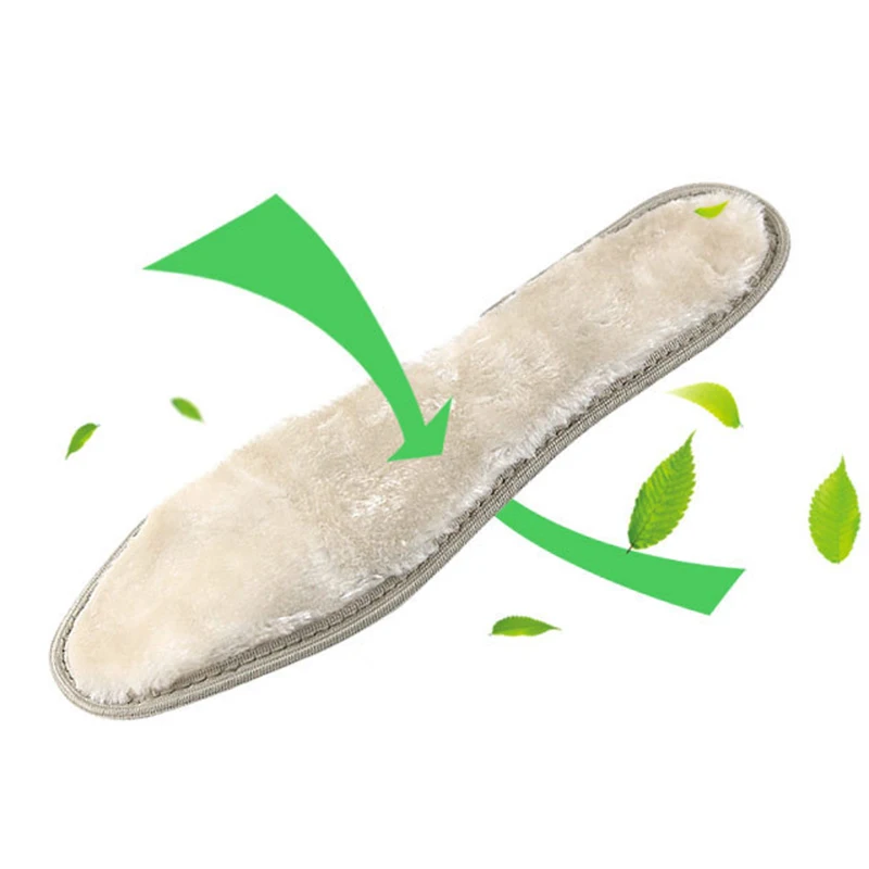 1 Pair Plush Warm Insoles Deodorant Insert Bamboo Charcoal Shoe Pad Solid Plus Velvet Insole Soft Heel High Quality Unisex | Обувь