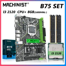 Machinist B75 Motherboard LGA 1155 Set Kit Intel Core i3 2120 CPU Processor DDR3 8GB (2*4G) RAM Memory With VGA HDMI B75-PRO U5