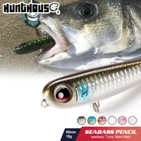 hunthouse floating popper pencil lure fishing wobbler wtd 95mm18g saltwater topwater surface pesca stick bass plastic walker