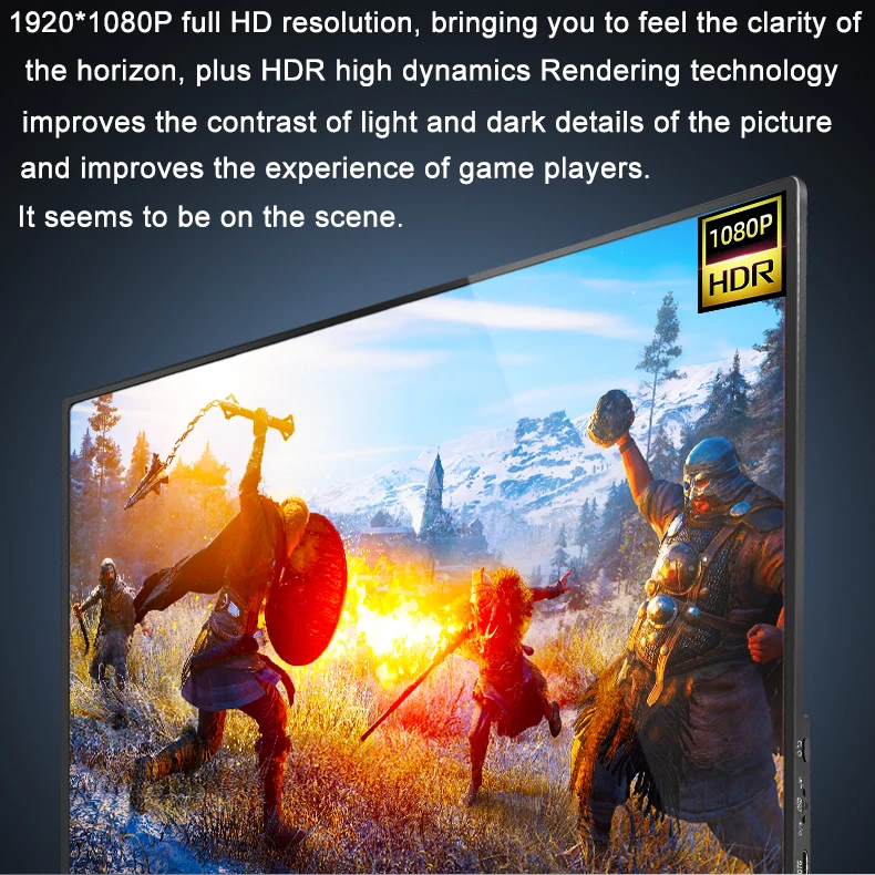 Портативный монитор 17 3 дюйма 144 Гц IPS Full HD 240 P HDR Игровой Компьютерный дисплей с HDMI