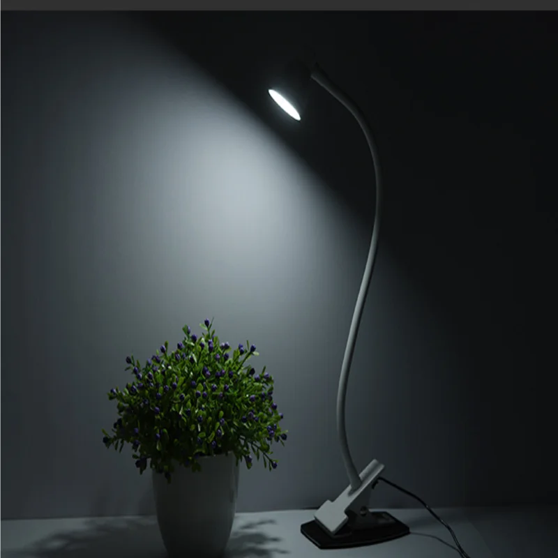 Гибкая Складная Настольная лампа с держателем на клипсе мощный ночник питанием