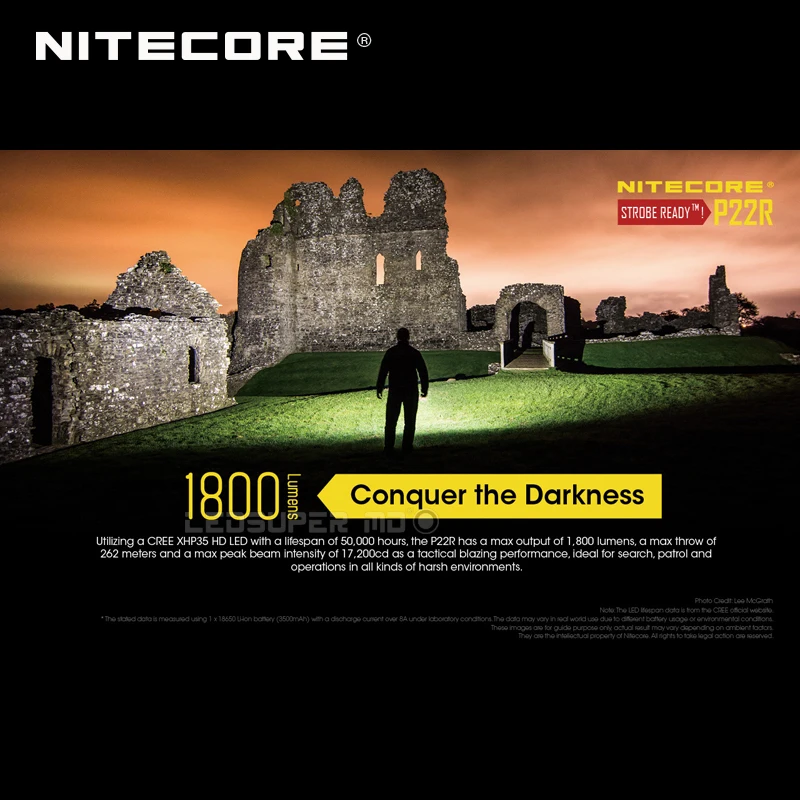 Максимальную производительность NITECORE P22R CREE XHP35 HD светодиодный 1800 Люмен