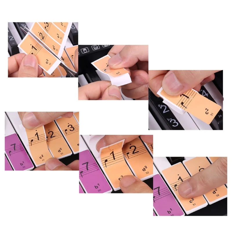 61 88 клавиш стикер для нот пианино электронная клавиатура белая клавиша| |