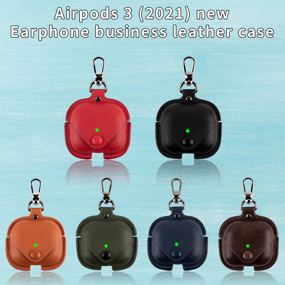 

Genuine Protective Cover For Apple Airpods 3 air pods Charging Leather Bluetooth Wireless Earphone Case For AirPods Pro case