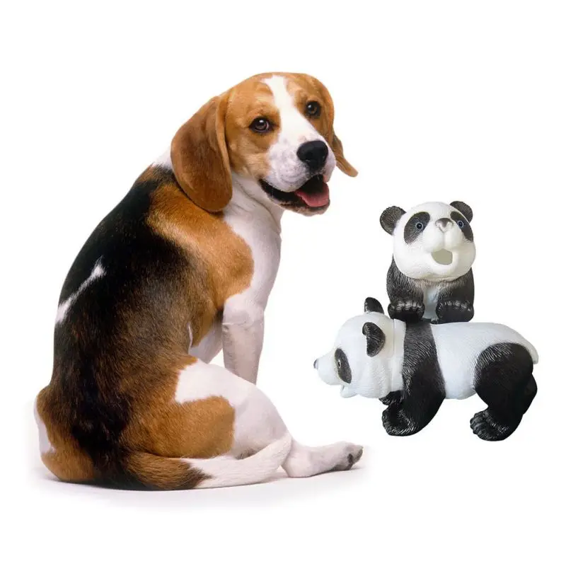 

Pet Chew Toys Pet Dog Squeaky Toys Panda Interactive Rubber Toys Durable For Puppy Small Dogs and Medium Dog Molar Supplies