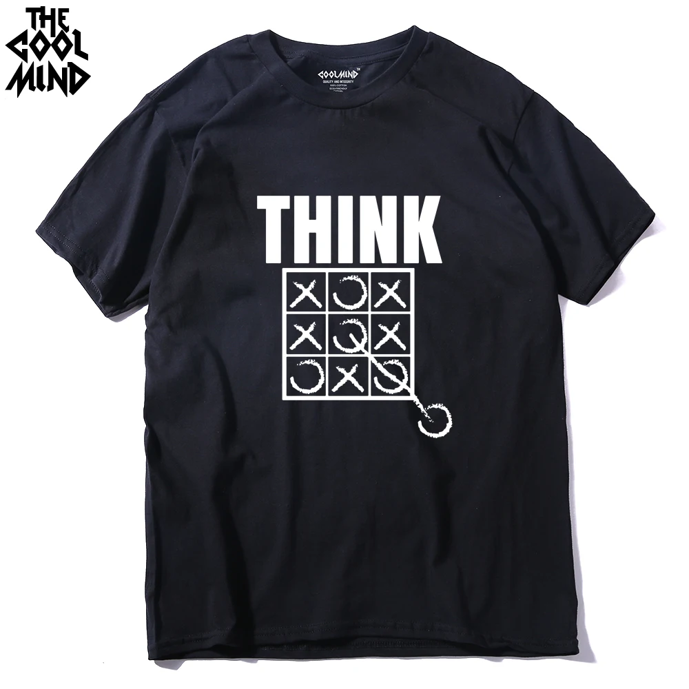 COOLMIND FU0119A Think Outside The Box забавная крутая креативная Мужская футболка 2017 с коротким