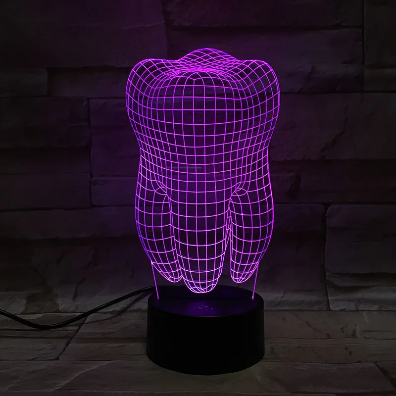 3d лампа с зубцами лучший подарок для детей атмосферный сенсорный датчик