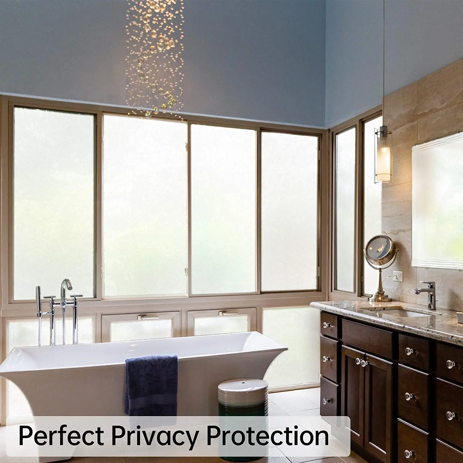 Оконная пленка YaJing матовая для стекла непрозрачная самоклеящаяся оконная с