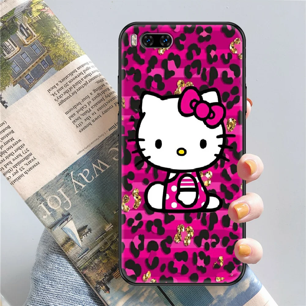 

Lovely Kitties Leopard Hellos Phone case For Xiaomi Mi Max Note 3 A2 A3 8 9 9T 10 Lite Pro Ultra black tpu funda fashion coque