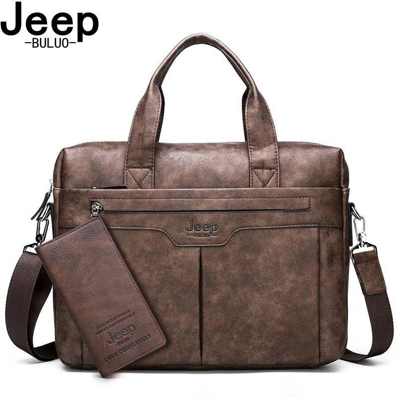 JEEP BULUO, высокое качество, дорожная сумка для мужчин, деловой портфель, сумка, спилок, кожа, 14 дюймов, сумки для ноутбука, Новые поступления