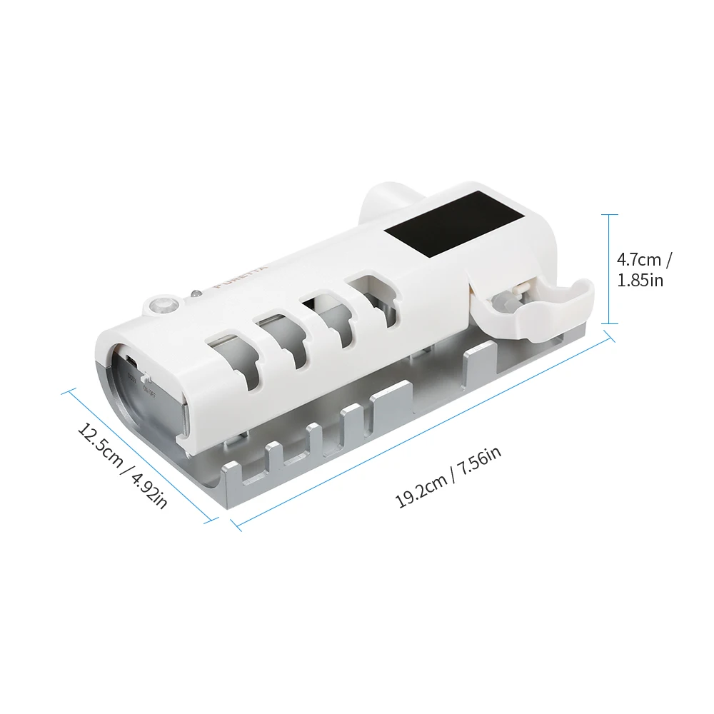 

New UV Toothbrush Sterilizer Solar Bathroom Wall Mount Toothbrush Rack Toothbrush Stand Brush Holder with Toothpaste Dispenser