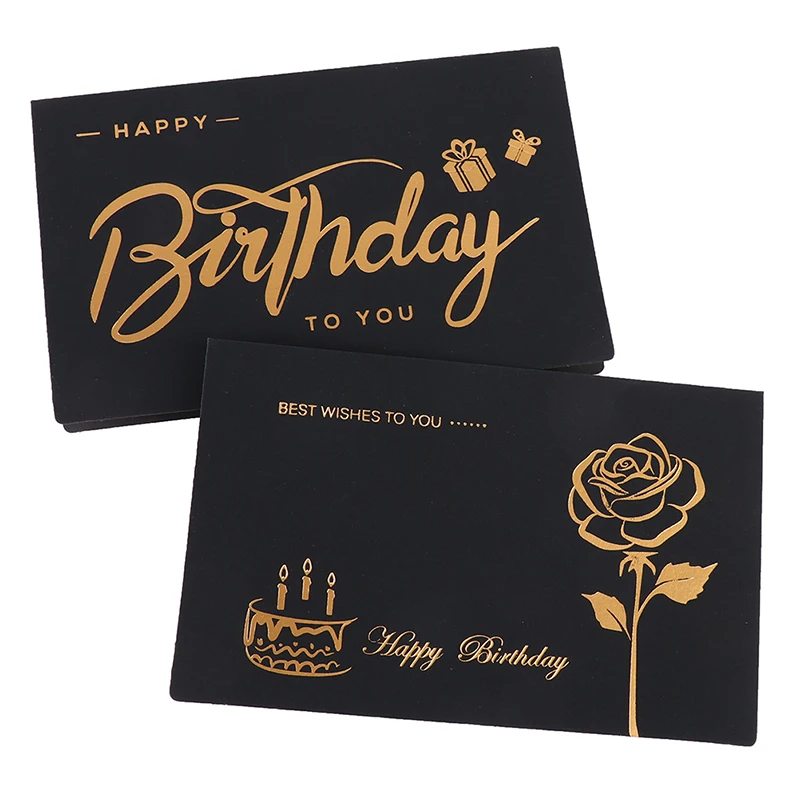 

1 шт., черный цвет, подарок на день рождения, открытка с желанием на Рождество, изысканная фотография, деловая карта для записей, спасибо