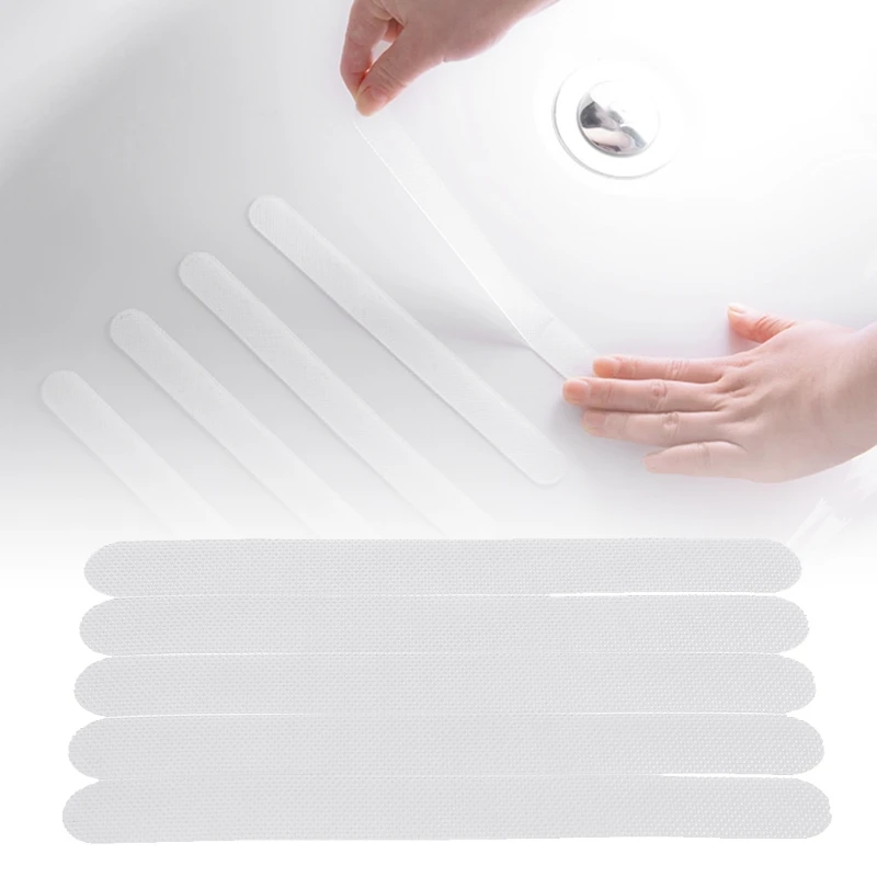 

5Pcs Bathtub Staircase Transparent Anti Skid Slip Proof Safe Strip Tape Bathroom
