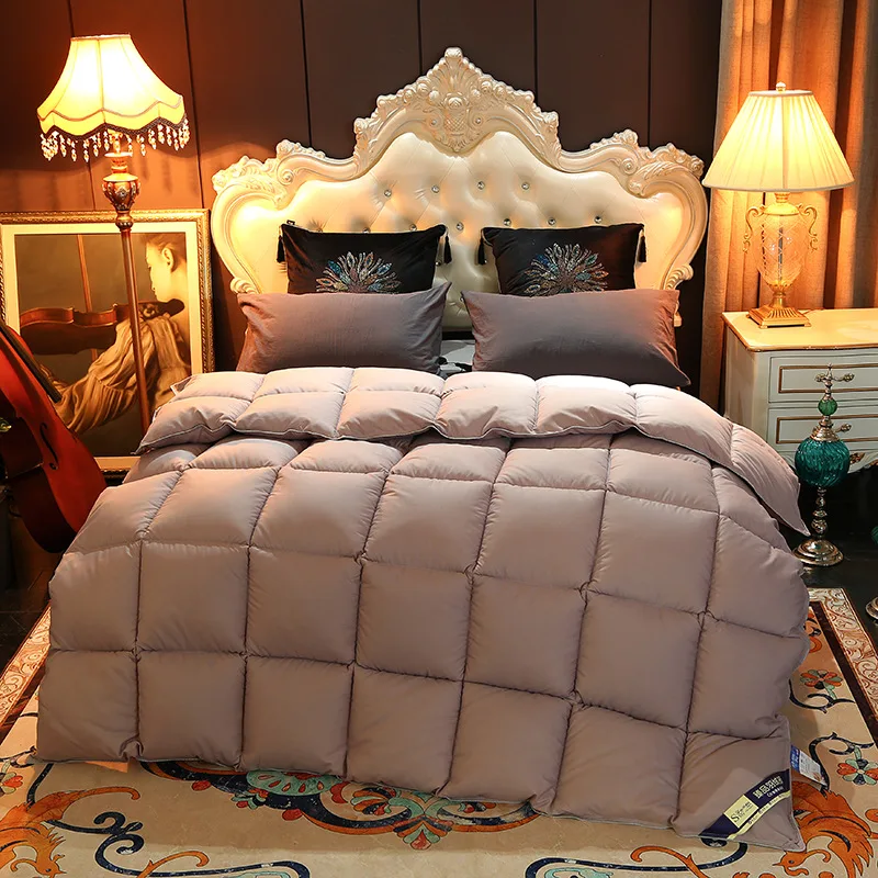 

All Cotton Down Comforter Hotel Spring Autumn And Winter Warm Thickened Duvet Core Gift Velvet Quilt King Size