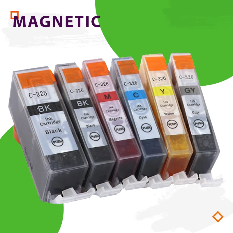 

Совместимые чернильные картриджи для CANON BCI-325 326 PGBK BCI-326BK BCI326C BCI326M BCI326Y BCI326GY, струйный картридж 325 326