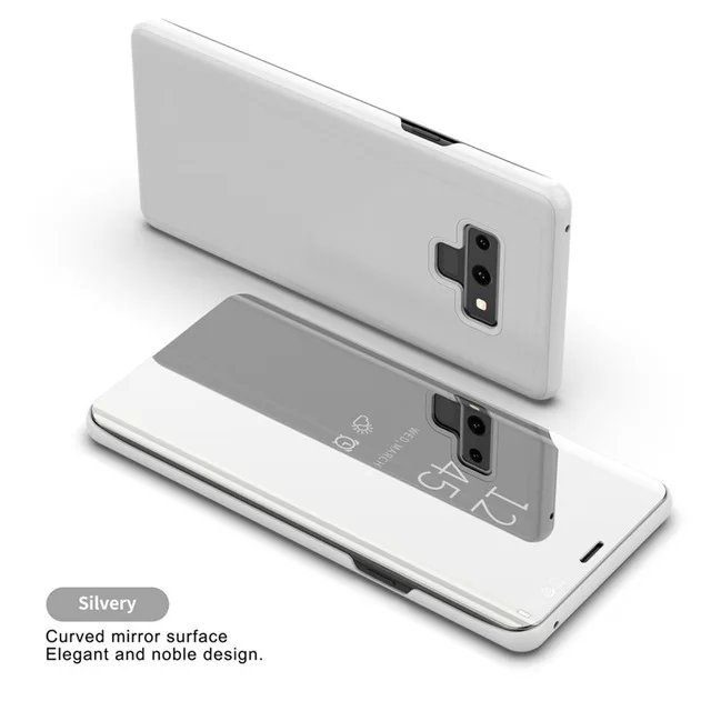KISSCASE умный зеркальный Чехол С Откидывающейся Крышкой для samsung Galaxy A50 A70 A40 A30 A90 A80 A20 A10 M40 M30 M20 M10 A9 Capinhas Coque сумка чехол для самсунг а50 a70 a40 a10 - Цвет: Silver