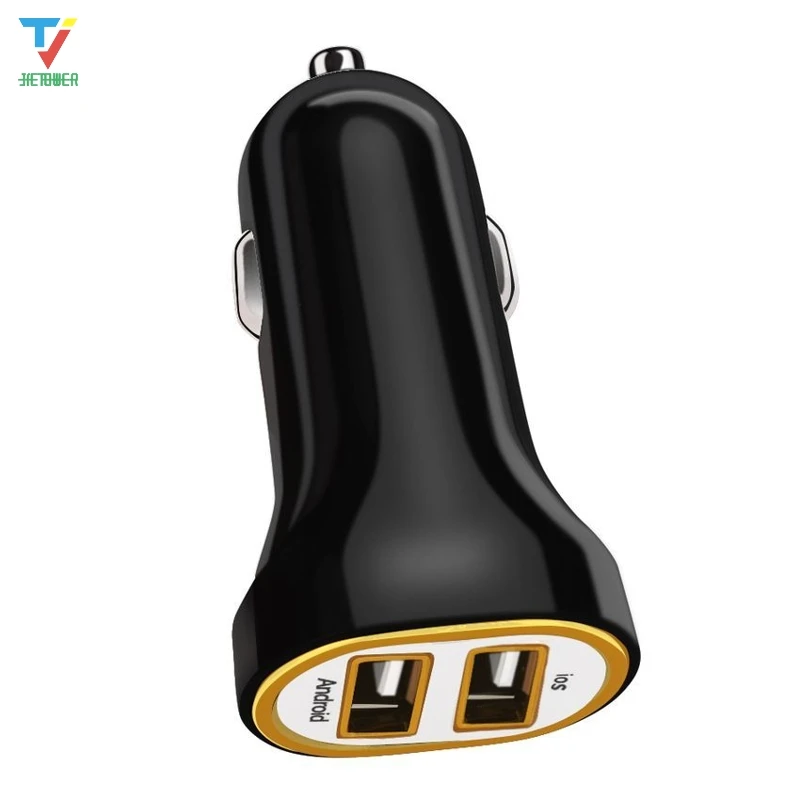

50pcs/lot Dual USB Car Charger Bullet 5V 2.1A 2 USB Port Car Phone Charger For IPhone 11 Pro Max SE 6 7 8 Xiaomi Samsung
