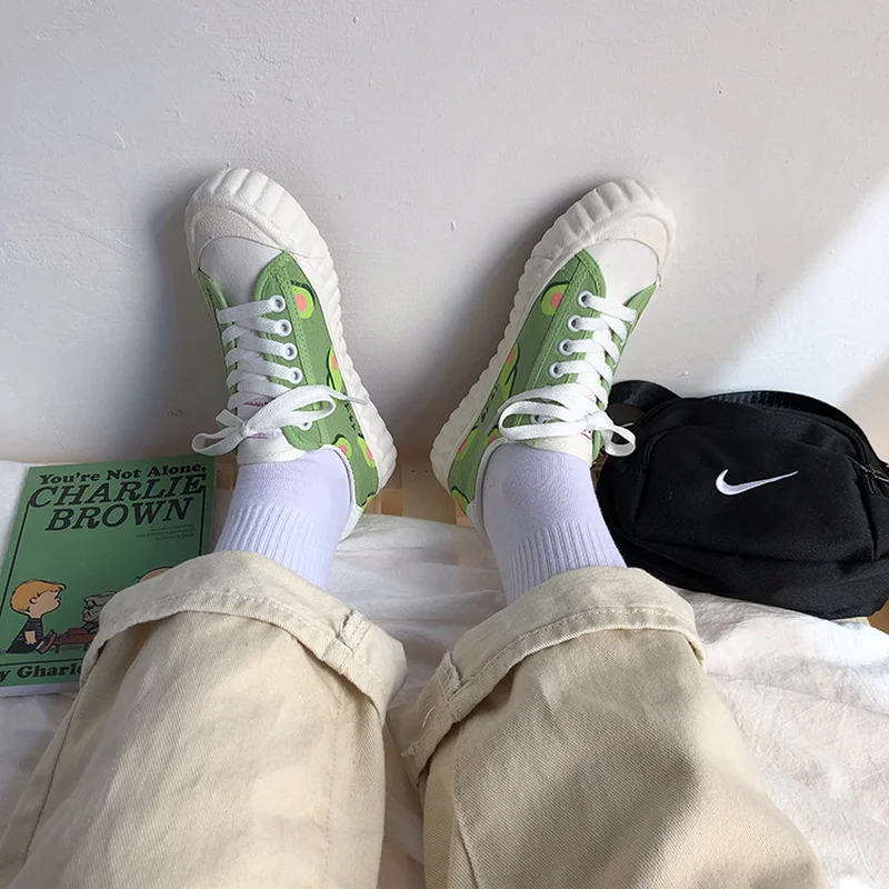 Женские кроссовки 2019 Модные дышащие CREEPERS обувь на плоской подошве натуральная