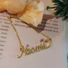 Персонализированные сердца имя ожерелье золотой цвет нержавеющая сталь пользовательские ожерелья для женщин полый подарок кулон-табличка с именем чокер BFF