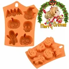 3D форма для торта, метла для Хэллоуина, тыква, лягушка, ведьма, силиконовая помадка для мыла, кекса, конфеты, украшение для шоколада, инструмент для выпечки, Рождество