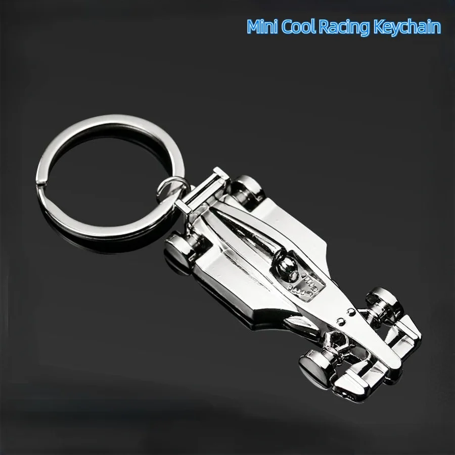 

Мини F1 Серебряная гоночная Модель брелок четырехколесный привод креативный милый подарок металлический брелок для автомобиля изысканное ...