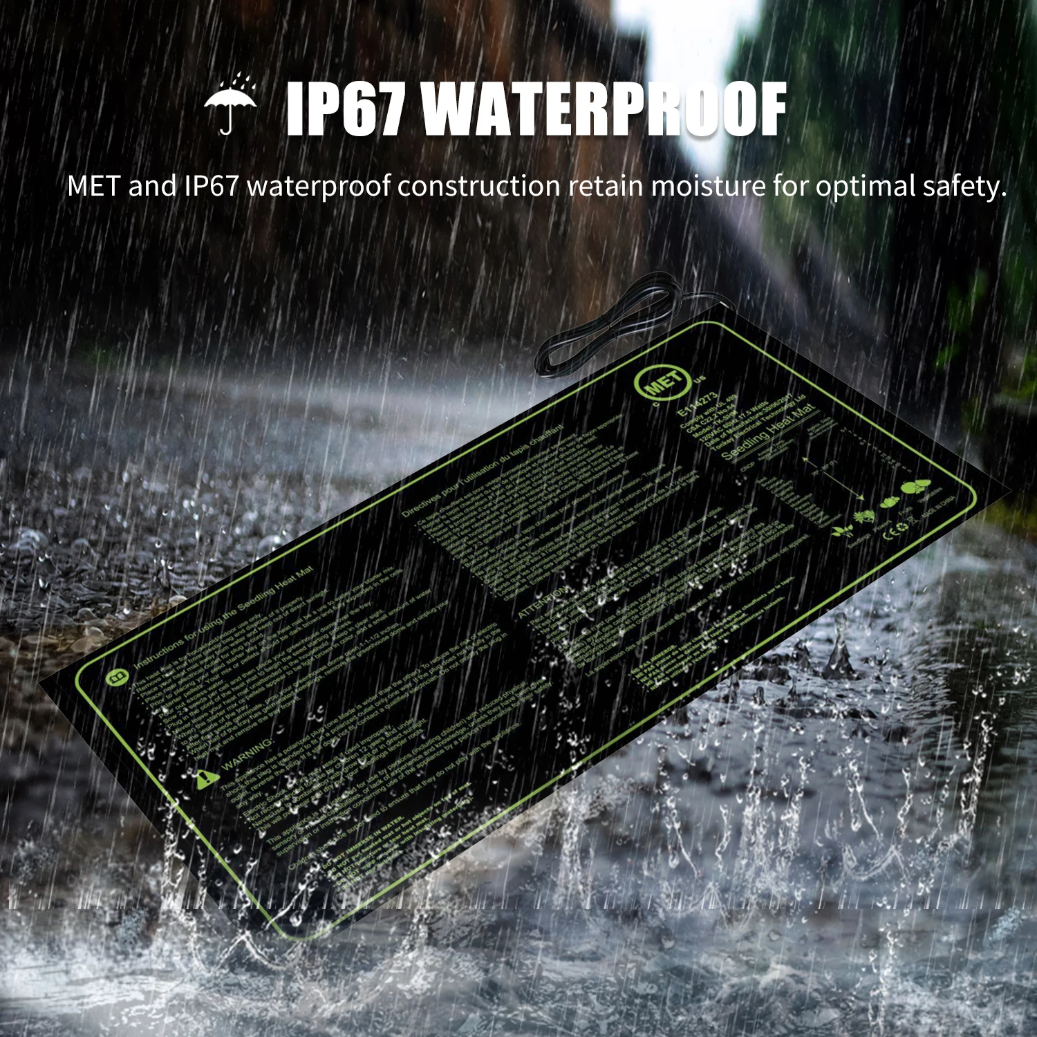 Прочный водостойкий греющий коврик для рассады 17 5 Вт|Стеганные одеяла и коврики